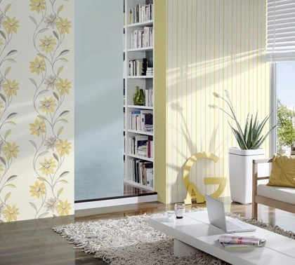 AS Tapete weiß gelb fenster raumbild hell freundlich modern frisch